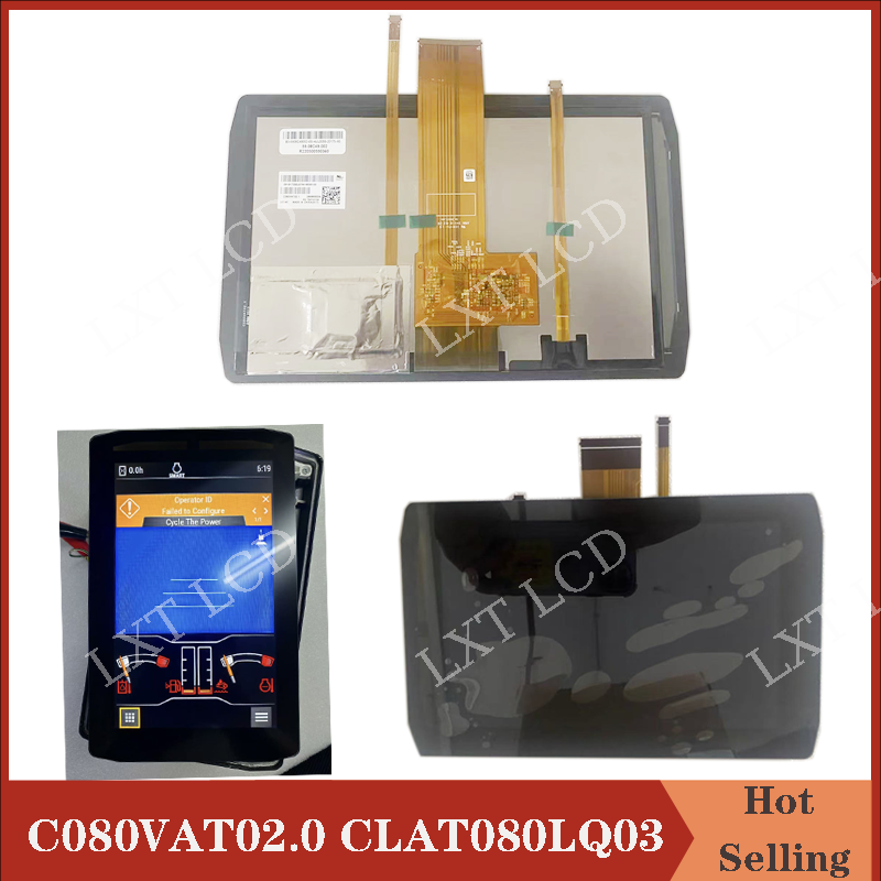 Heavy Equipment Caterpillar - Oryginalny 8-calowy wyświetlacz LCD C080VAT02.0 CLAT080LQ03
