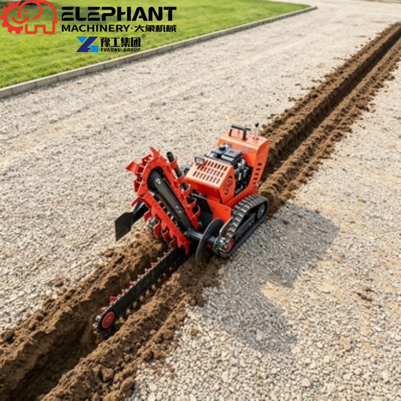 Heavy Equipment Trencher - Koparka gniazdowa z napędem gąsienicowym, mini