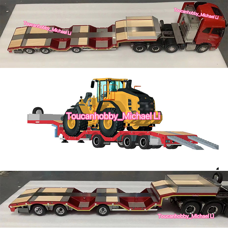 Tractor Backhoe - 1/14 Przyczepa RC do ładowarki RC