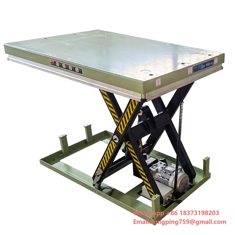 Scissor Lift Table Hydraulic - Elektryczny stół podnośny 1T, hydrauliczna platforma