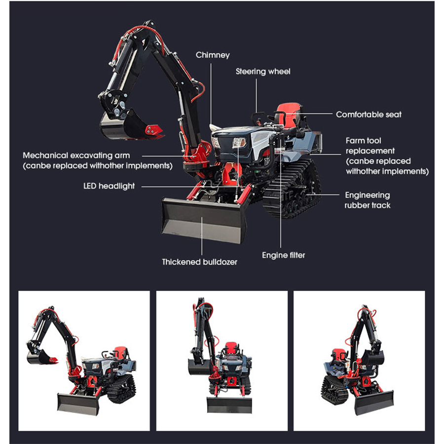 Ce Euro5 Farm 25hp 35hp 50hp 8 – Tractor Backhoe recenzja i cena