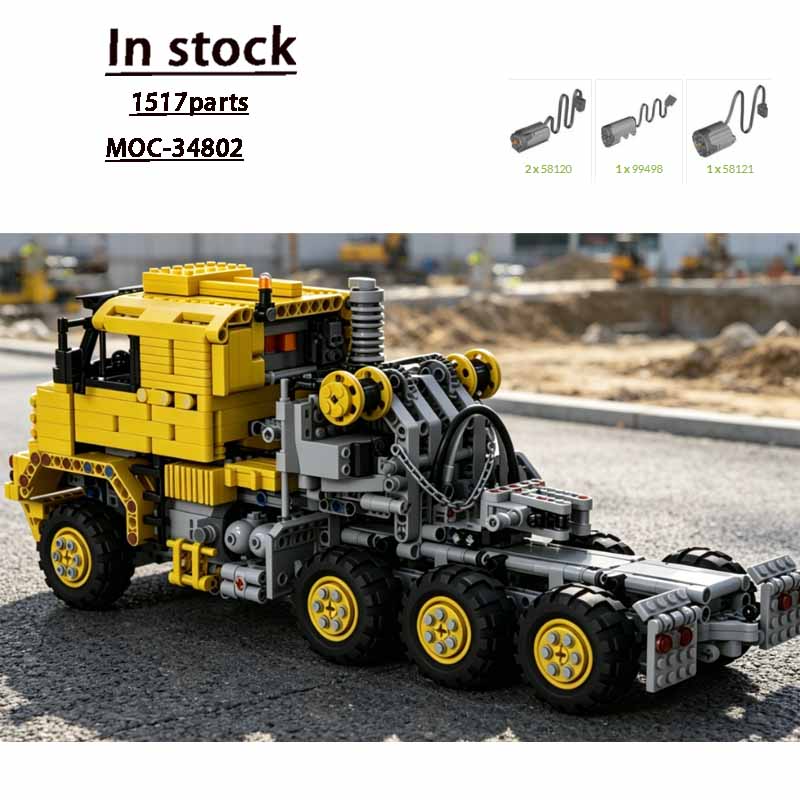 MOC-34802 Żółta Ciężarówka M10 – Heavy Equipment Yellow recenzja i cena